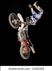 Motorcross Jump Off Ramp At Night