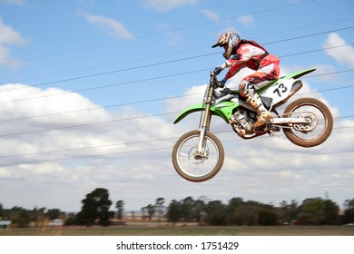 Motorcross Rider In The Air