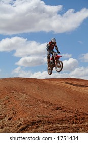 Motorcross Rider In The Air