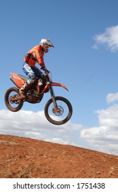 Motorcross Rider In The Air