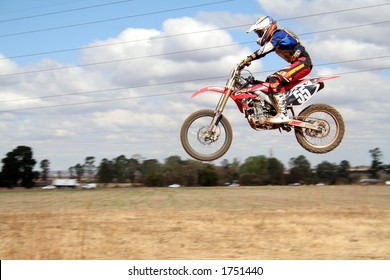 Motorcross Rider In The Air