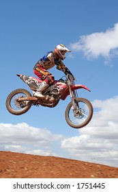 Motorcross Rider In The Air