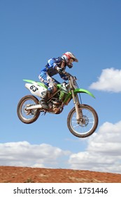 Motorcross Rider In The Air