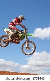 Motorcross Rider In The Air