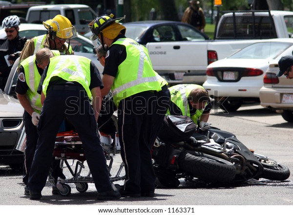 motorcycle accident
scene