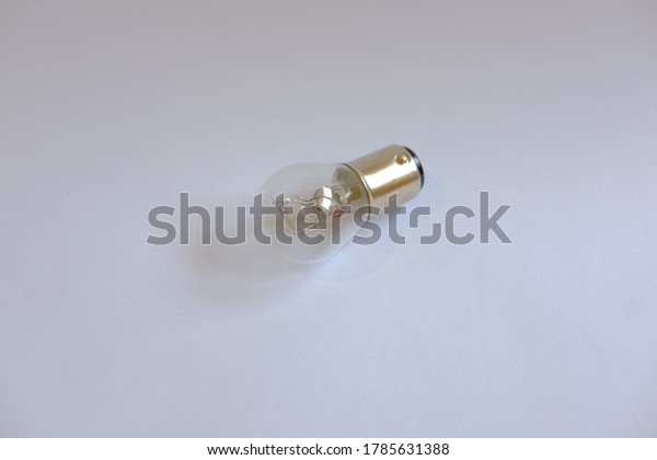 motorcycle or car signal lamp bulb isolated in\
white background