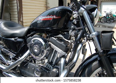 Motorcycle Closeup Background Harley Davidson Sportster