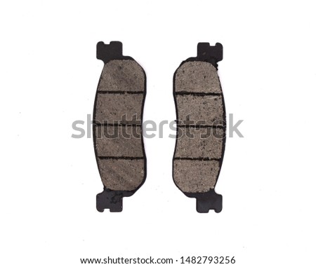 
Motorcycle Disc Brake Pads With White Background