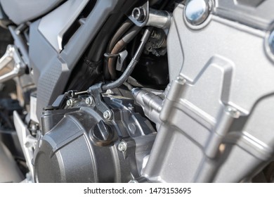 Motorcycle Engine Detail, Clutch Cable