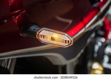 Motorcycle Front Turn Signal Light Orange.