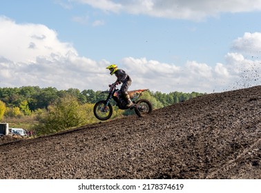 Motorcycle Jump. Motocross. Enduro. Motorcycles. Jumping. Dirt. Sport