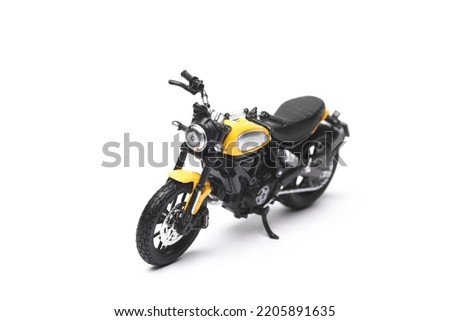 Motorcycle model isolated on white background