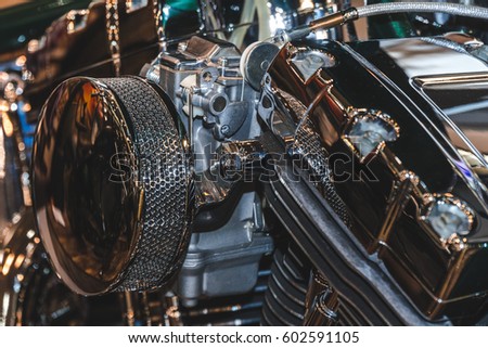 Similar – Truck Engine Motor Components In Car Service Inspection