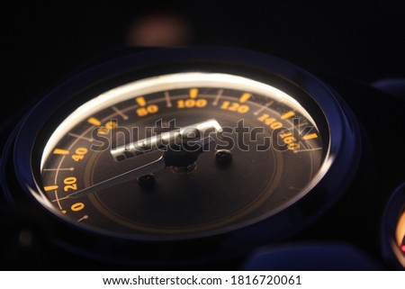 motorcycle odometer/speedometer during night time