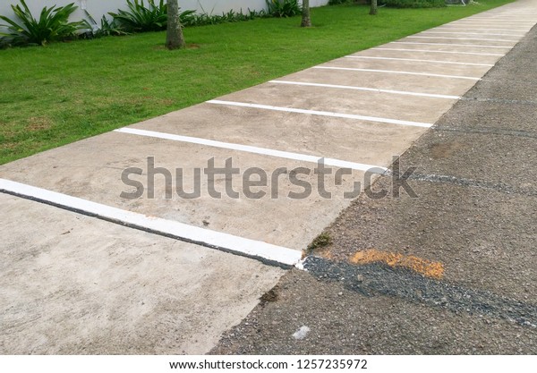 Motorcycle parking and\
White Dividing Line 