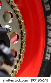 Motorcycle Rear Gear Chain Close Up Photography