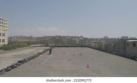 Motorcycle Riding Lessons. Driving Licence. Yerevan, Armenian, September 5, 2021