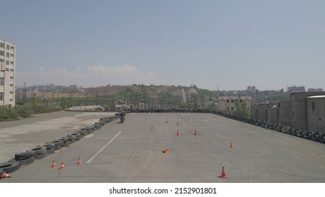 Motorcycle Riding Lessons. Driving Licence. Yerevan, Armenian, September 5, 2021