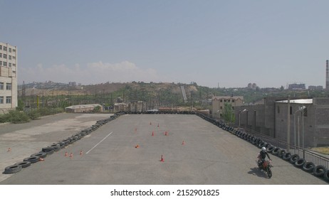 Motorcycle Riding Lessons. Driving Licence. Yerevan, Armenian, September 5, 2021