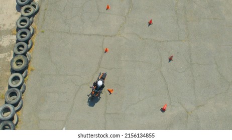 Motorcycle Riding Lessons. Driving Licence. Yerevan, Armenian, September 5, 2021