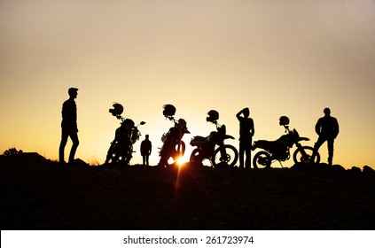 Motorcycle Team Silhouette