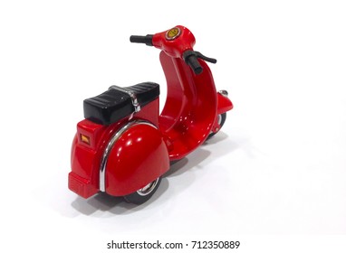 motorcycle toy in white background