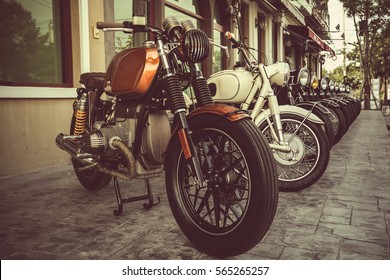 Motorcycles classic tone of the film. - Shutterstock ID 565265257