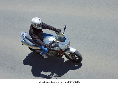 摩托车骑士 库存照片