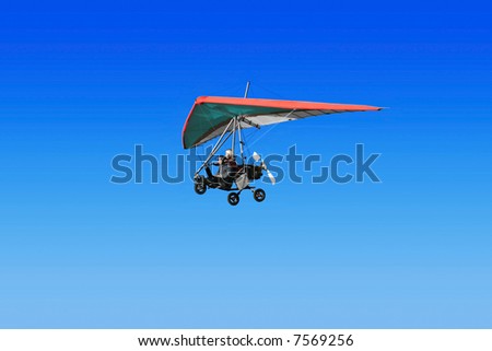 single man motorized hang glider