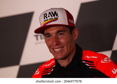 MOTORLAND, SPAIN - SEPTEMBER 12, 2021: Spanish Aprilia Rider Aleix Espargaro At TISSOT MotoGP Of Aragon At Motorland Circuit