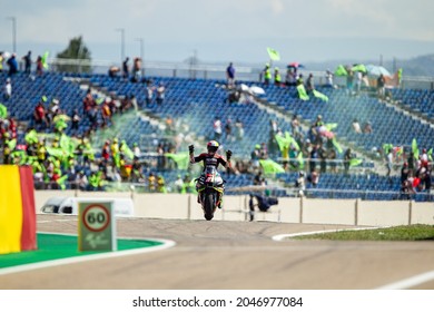 MOTORLAND, SPAIN - SEPTEMBER 12, 2021: Spanish Aprilia Rider Aleix Espargaro At TISSOT MotoGP Of Aragon At Motorland Circuit