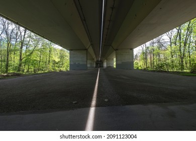 Motorway Bridge From Below, Expansion Joint