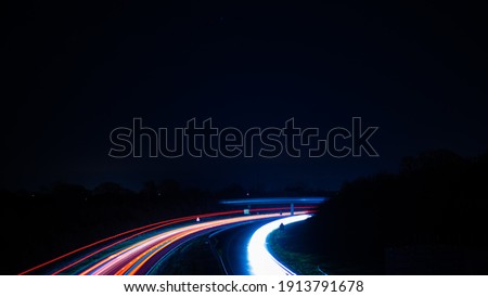 Similar – Image, Stock Photo line of speed Colour photo