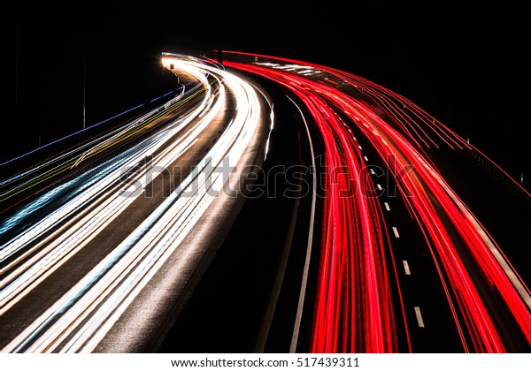 Motorway long time\
exposure