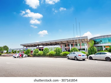 Motorway Service Area Under The Blue Sky