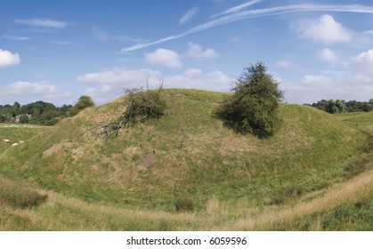 Motte And Bailey Castle Yelden Bedfordshire Home Counties England Uk Europe