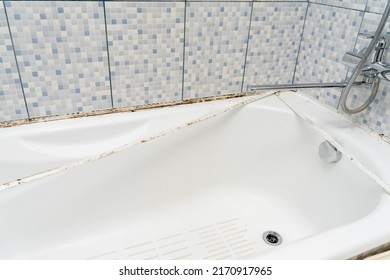 Mould On Tiles In A Bathroom