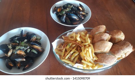 Moules Et Frit Homemade, French Food