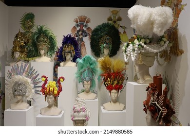 Moulins, France - 04 17 2022 : Rio Carnival Costumes, 