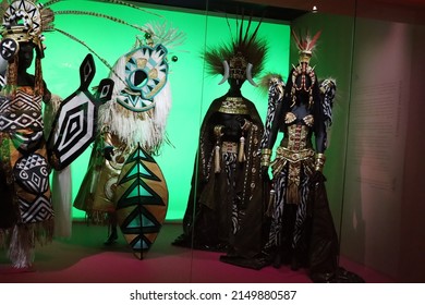 Moulins, France - 04 17 2022 : Rio Carnival Costumes, 