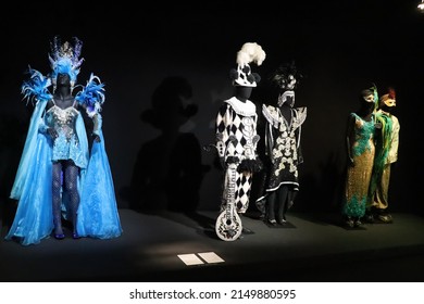 Moulins, France - 04 17 2022 : Rio Carnival Costumes, 