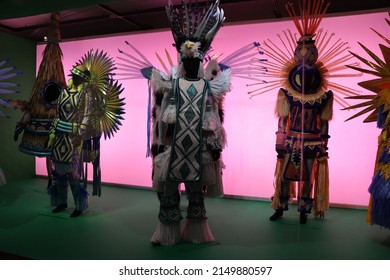 Moulins, France - 04 17 2022 : Rio Carnival Costumes, 