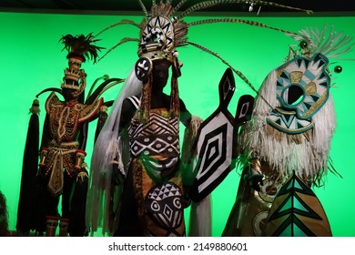 Moulins, France - 04 17 2022 : Rio Carnival Costumes, 