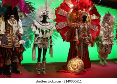 Moulins, France - 04 17 2022 : Rio Carnival Costumes, 