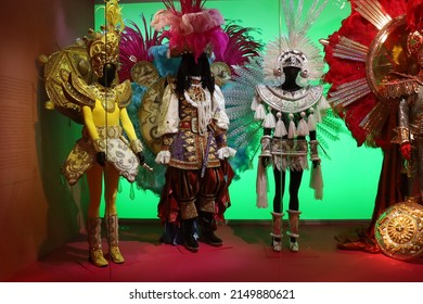 Moulins, France - 04 17 2022 : Rio Carnival Costumes, 