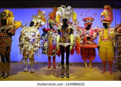 Moulins, France - 04 17 2022 : Rio Carnival Costumes, 