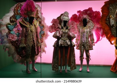 Moulins, France - 04 17 2022 : Rio Carnival Costumes, 