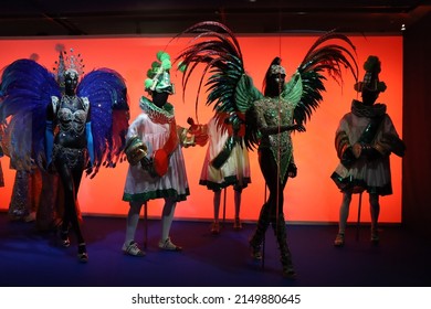 Moulins, France - 04 17 2022 : Rio Carnival Costumes, 