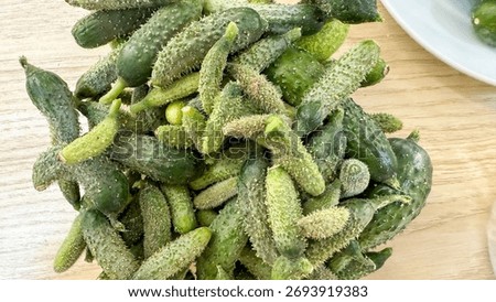 A mound of bumpy cornichons evokes crispy exuberance, perfect for Pickle Day celebrations or eccentric culinary adventures