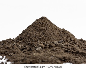 Mound of peat isolated on a white background - Shutterstock ID 1093758725